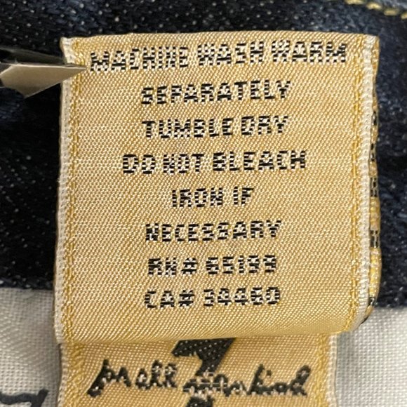 7 For All Mankind Womens 30 A Pocket Bootcut Flare Denim Jeans Low Rise USA Made - Picture 16 of 16